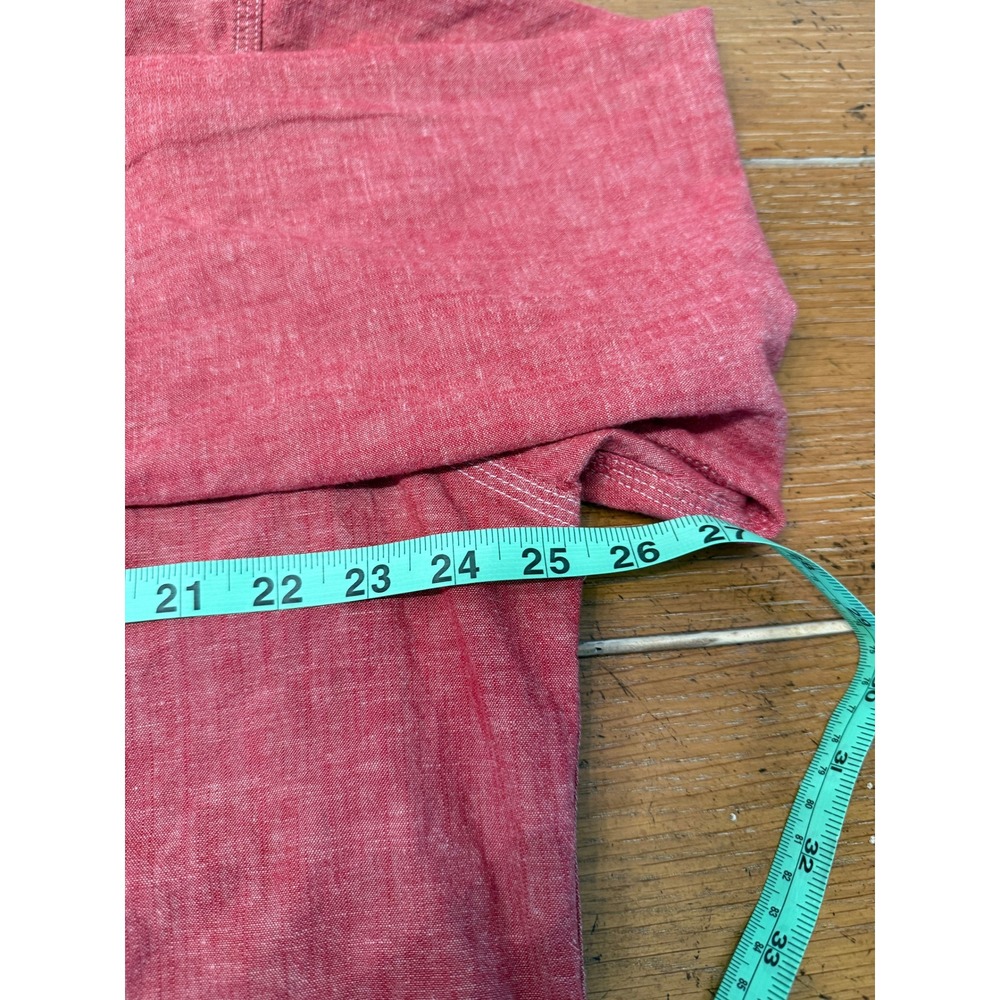 Old‎ Navy Slim Fit Rust Red Long Sleeve Button Down Shirt Mens XL Fall Casual - Picture 6 of 8